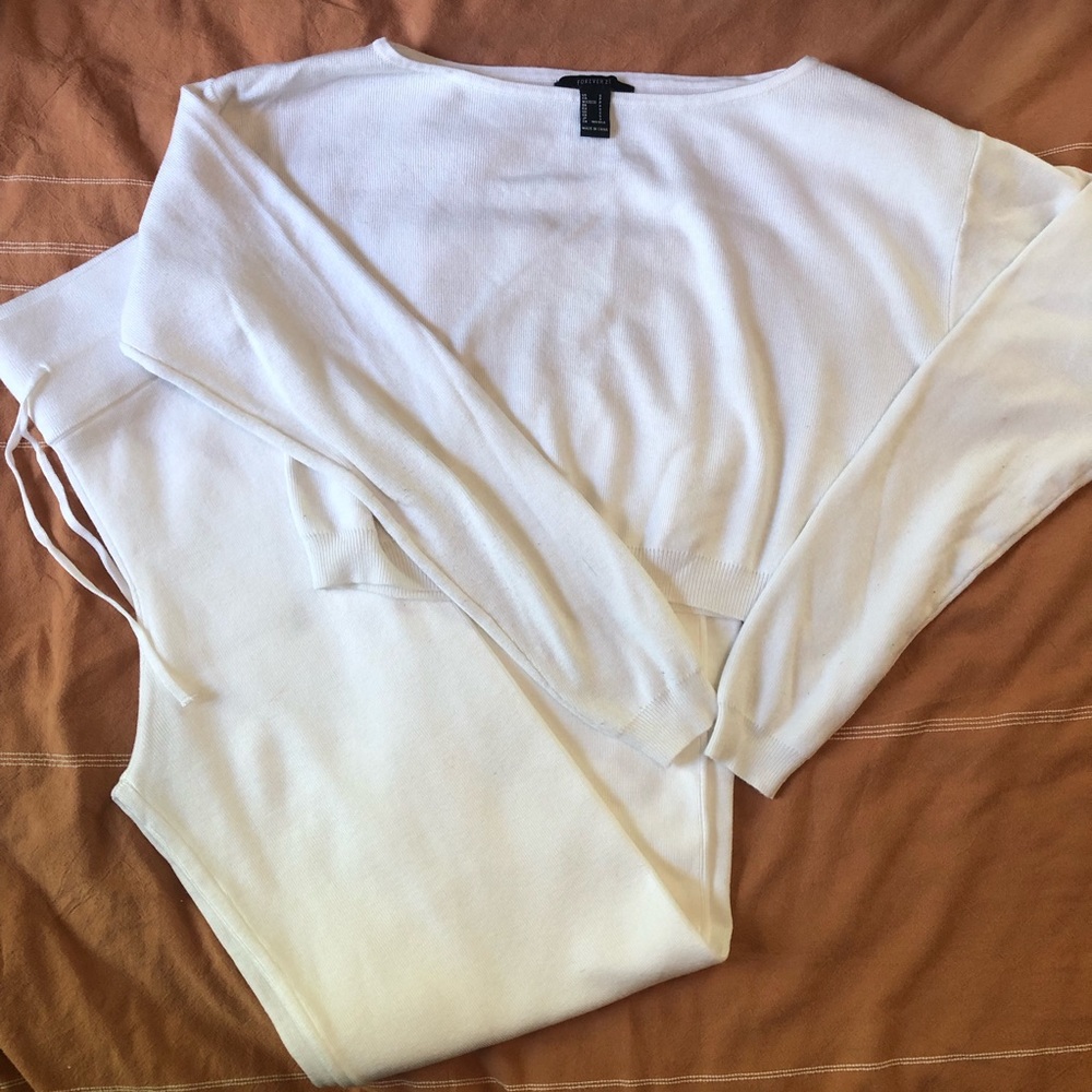 Forever 21 Cream Knit Lounge Set